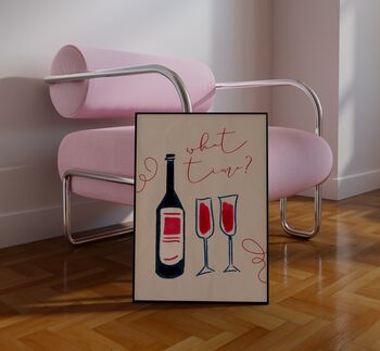 What Time Wine Wall Art Print Kitchen Disco, 11 of 11