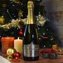 'Merry Christmas' Pewter Personalised Champagne Label, thumbnail 5 of 6