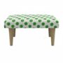 Hand Painted Upholstered Linen Square Footstool Polka Dot, thumbnail 5 of 12