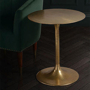 Brass Tulip Stem Side Table By I Love Retro Notonthehighstreet Com