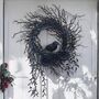 Spooky Raven Black Twig Halloween Wreath, thumbnail 5 of 7