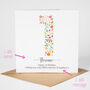 Floral Fun Personalised 1st Birthday Card, thumbnail 2 of 5