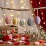 Handmade Felt Large Floral Easter Eggs Decoration Set Of Five, thumbnail 3 of 3