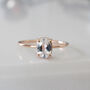 Sienna Solid 9ct Gold Oval White Sapphire Ring, thumbnail 2 of 10