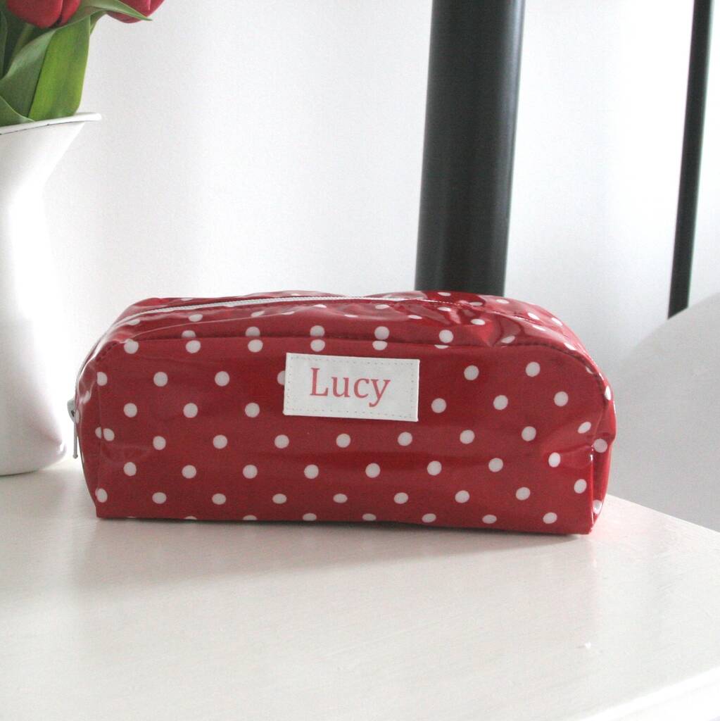 Wipe Clean Oilcloth Make Up Bag By Lucy Lilybet