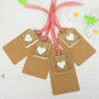 Pack Of Four Handmade Clear Glass Heart Gift Tags, thumbnail 5 of 5