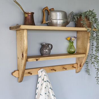 Wooden Wall Shelf With Shaker Pegs, 3 of 5