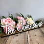 Personalised Wedding Surname Sign With Stand Decor, thumbnail 3 of 8
