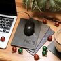Personalised Initials Mini Bonded Leather Mouse Mat Christmas Gift For Him Or Her, thumbnail 1 of 12