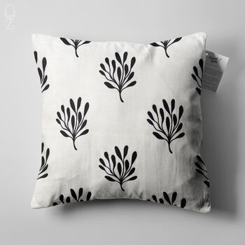 Black And White Cushion Cover With Floral Pattern, 5 of 6