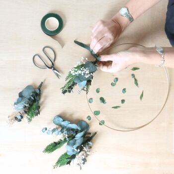 Indoor Wreath Making Preserved Foliage Kit, 4 of 6