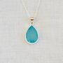 Sterling Silver Semi Precious Blue Gemstone Necklace, thumbnail 2 of 5