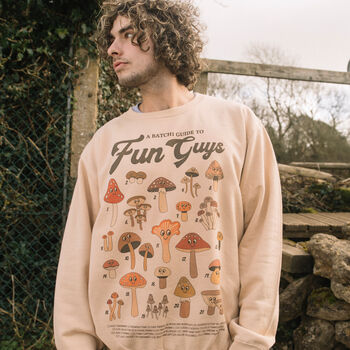 Fun Guys Men's Mushroom Guide Sweatshirt, 2 of 5