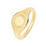 Sterling Silver Gold Plated Signet Sun Ring, thumbnail 5 of 6