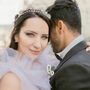 Moonbeam Crystal And Pearl Bridal Halo Crown, thumbnail 3 of 3