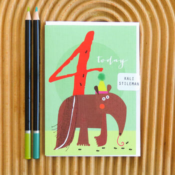 Anteater 4th Birthday Card, 5 of 5