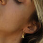 18ct Gold Vermeil Personalised Initial Hoop Earrings, thumbnail 3 of 8