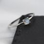 Genuine Moonstone Minimalist Ring In Sterling Silver, thumbnail 1 of 12