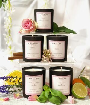 Rose And Pink Peppercorn Natural Wax Candle Hand Poured, 3 of 3