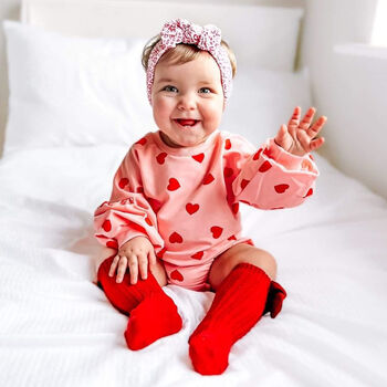 Baby Hearts Valentines Romper, 2 of 5