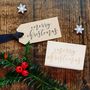 Merry Christmas Calligraphy Style Rubber Stamp, thumbnail 1 of 2