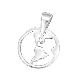 'You're My World' Sterling Silver Globe Necklace, 6 of 10