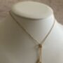 Clover 18 K Gold Plated Pendant Necklace White, thumbnail 5 of 5