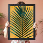 Tropical Palm Leaf Personalised Custom Colour Print, thumbnail 1 of 6
