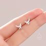 Sterling Silver Flying Eagle Stud Earrings, thumbnail 5 of 11
