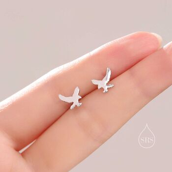 Sterling Silver Flying Eagle Stud Earrings, 5 of 11