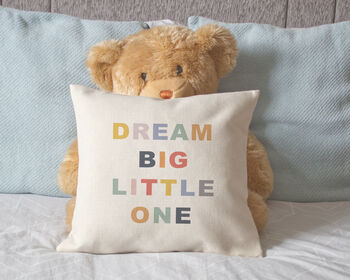 'Dream Big Little One' Colourful Cushion Cover, 2 of 7