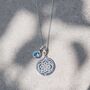 Sterling Silver Cw Motif Unisex Necklace, thumbnail 6 of 11