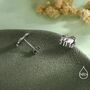 Cute Elephant Stud Earrings In Sterling Silver, thumbnail 10 of 11