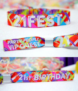21st Birthday Party Festival Wristbands 21 Fest, 2 of 7
