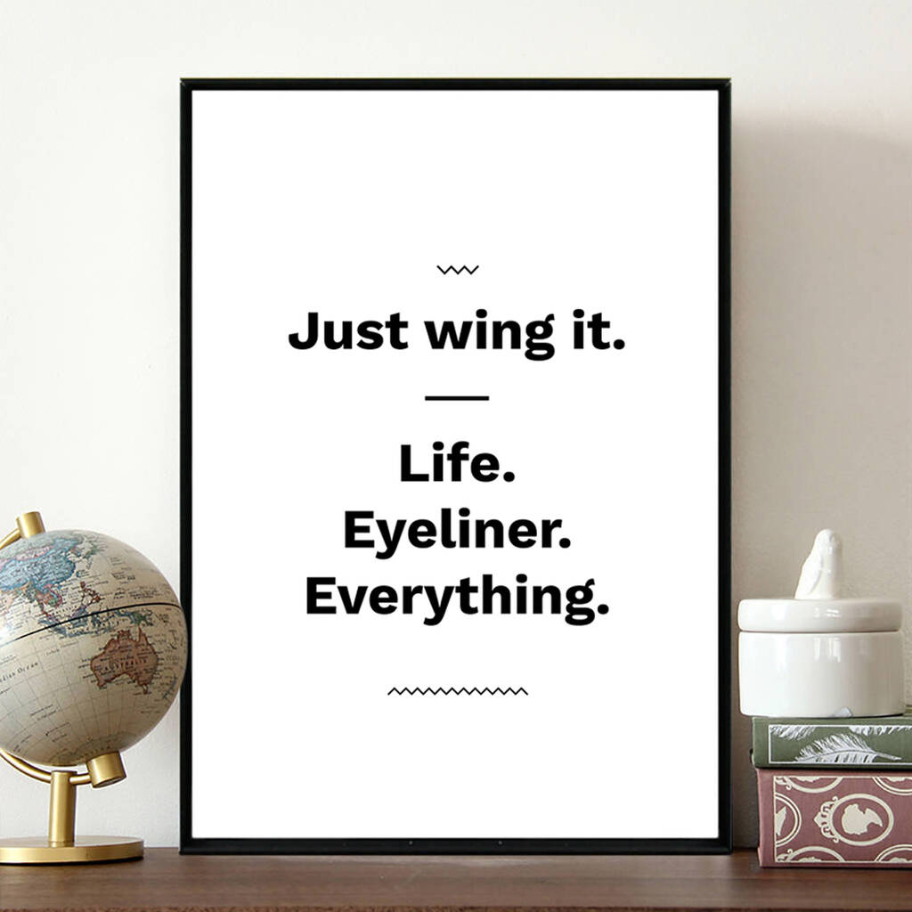 'Just Wing It' Inspirational Print About Life, 1 of 3