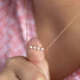40th Birthday Dainty Pearl Bar Necklace, thumbnail 3 of 8