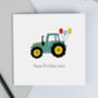 Tractor Birthday Card With Personalised Name And Age, thumbnail 1 of 5