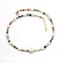 Multi Coloured Gemstone And Pearl Beaded Necklace, thumbnail 7 of 12