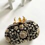 Roselyn Black Embroidered Clutch Bag In A Gift Box, thumbnail 4 of 6