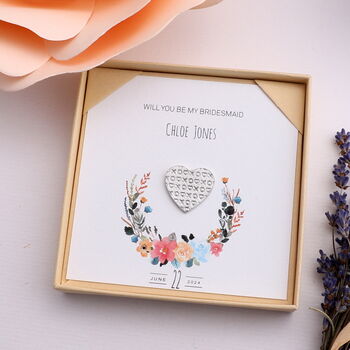 Handmade Personalised Bridesmaid Wedding Token Gift Box, 9 of 12