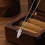 Sterling Silver Tiny Feather Pendant Necklace, thumbnail 1 of 11