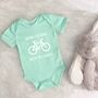 Born To Ride With Daddy Cycling Babygrow, thumbnail 3 of 11