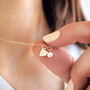 Personalised Tiny Heart And Pearl Necklace, thumbnail 1 of 5
