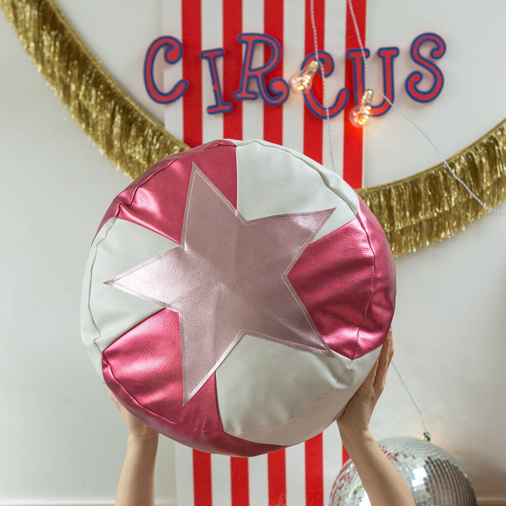 Faux Leather Circus Pouffe, 1 of 9