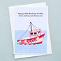 'Fishing Boat' Personalised Birthday Card, thumbnail 5 of 5