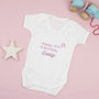 Special Message Personalised Babygrow, thumbnail 2 of 3