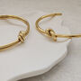 Double Knot Bangle Gold, thumbnail 3 of 10