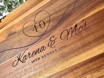 Anniversary Gift Engraved Heart Chopping Board, 9 of 9