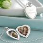Engraved Sterling Silver Large Heart Locket Necklace, thumbnail 1 of 7
