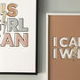 I Can, I Will Motivational Typographic Print, thumbnail 4 of 5